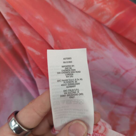 Susan Graver Cardigan Womens XL Pink Sheer Summer Vacation Beach Travel Layer - Picture 6 of 6